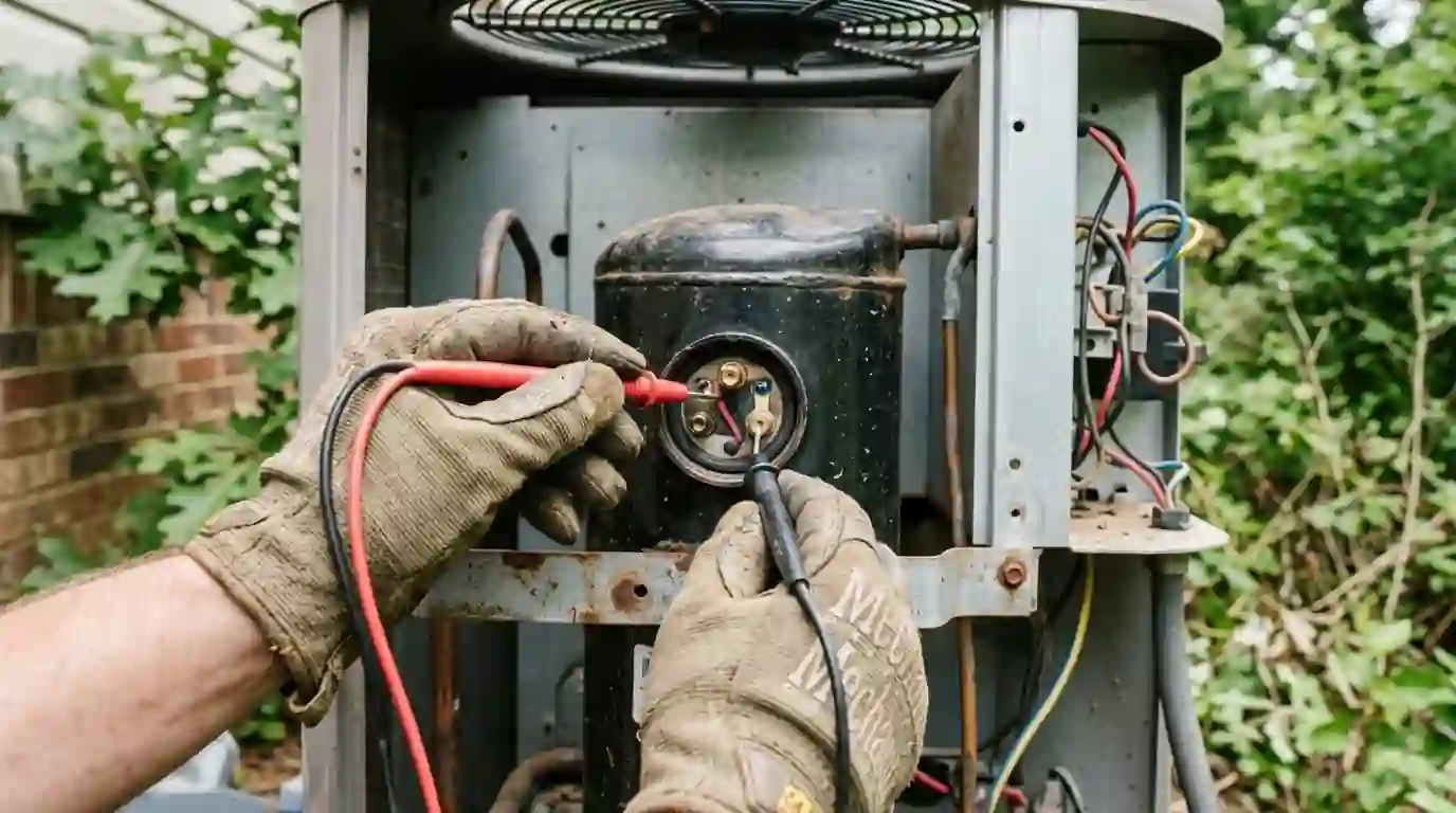 Testing compressor windings at the terminals