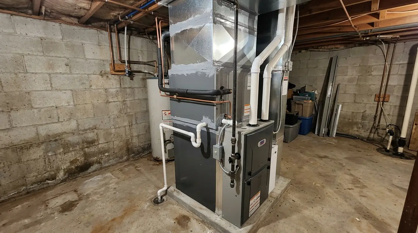 New furnace and matched coil on a sealed plenum